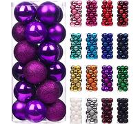 Emopeak Lot de 24 Boules de Noël pour Sapin de Noël - Incassables - Grande Boule à Suspendre - Décoration de fête de Mariage