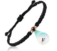 Emoragifou Bracelets personnalisés avec image à l'intérieur, cadeaux personnalisés pour femmes et hommes, bracelet avec photo personnalisée, bracelets d'identification, cadeaux commémoratifs