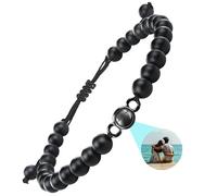 Emoragifou Bracelets personnalisés avec image à l'intérieur, cadeaux personnalisés pour femmes et hommes, bracelet avec photo personnalisée, bracelets d'identification, cadeaux commémoratifs pour lui