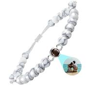 Emoragifou Bracelets personnalisés avec image à l'intérieur, cadeaux personnalisés pour femmes et hommes, bracelet avec photo personnalisée, bracelets d'identification, cadeaux commémoratifs pour lui