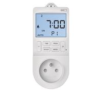 EMOS 2en1 Thermostat de prise et minuterie, régulateur de température ambiante numérique et prise de courant minuterie pour chauffage et refroidissement, radiateur, chauffage infrarouge, aquarium