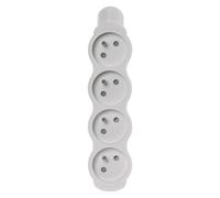 Emos à quatre prises sans câble 250V 16A plastique blanc