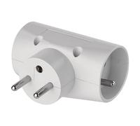 EMOS adaptateur 3 prises: 2x Type E (Française) +1x Euro prise, triplite multiprise, blanc, 16 A / 3680 W