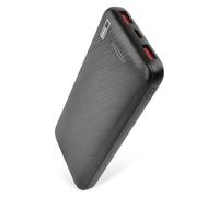 EMOS - Alpha Q3 Powerbank 10 000 mAh - Batterie Externe avec passthrough - 2 USB-A + 1 Sortie USB-C PD20W - 10 000 mAh/37 Wh - Câble de données Inclus - on/Off Automatique - pour Smartphone, Tablette