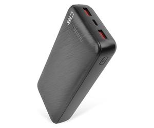 EMOS - Alpha Q3 Powerbank 20 000 mAh - Batterie Externe avec passthrough - 2 USB-A + 1 Sortie USB-C PD20W - 20 000 mAh/74 Wh - Câble de données Inclus - on/Off Automatique - pour Smartphone, Tablette