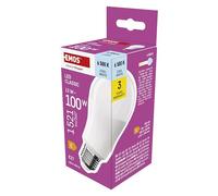 EMOS Ampoule LED A60, 13 W pour remplacer une ampoule à incandescence de 100 W, forme classique avec culot E27, luminosité 1521 lm, blanc froid 6500 K, durée de vie 30 000 h, IRC min. 80, angle