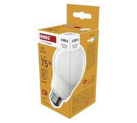 EMOS - Ampoule LED basique A60 - Culot E27 - Blanc neutre - 1055 lm - 11 W (remplacement pour ampoule à incandescence 75 W) - Durée de vie : 20 000 heures - Angle d'éclairage 200° - IRC min. 80
