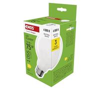EMOS Ampoule LED Edison G95, 7,8 W, remplace une ampoule à incandescence de 75 W, globe laiteux avec culot E27 et luminosité 1055 lm, blanc neutre 4000 K, durée de vie de 25 000 heures, IRC > 80
