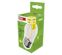 EMOS Ampoule LED Edison Mini Globe 1,8 W Remplace les ampoules à incandescence 25 W Ampoule à incandescence ronde vintage avec culot E27 et luminosité 250 lm Blanc chaud 2700 K Durée de vie 25 000 h