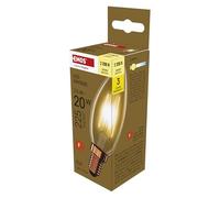 EMOS Ampoule LED vintage Edison Candle, 2,5 W, remplace une ampoule à incandescence de 20 W, ampoule en verre ambré avec culot E14, luminosité 225 lm, blanc chaud 2200 K, durée de vie de 25 000 heures