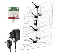 EMOS Antenne extérieure EM-025, 0-100km, DVB-T2, DAB, LTE/4G filtre J0665