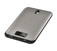 EMOS Balance de cuisine numérique avec support mural - En acier inoxydable - Poids maximal de 10 kg - Précision jusqu'à 1 g - Fonction tare - Écran LCD - Piles incluses - Réglable en g, kg, ml, oz,