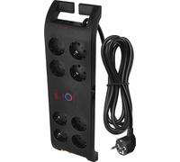 EMOS bloc de 8 prises avec protection contre les surtensions, câble de 3m avec interrupteur et affichage LED, 1800 J, courant de fuite 15000 A, P54252