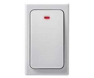 EMOS Bouton de sonnette de rechange étanche, bouton de sonnette supplémentaire blanc, portée maximale 180 mètres, sans pile, fonction auto-apprentissage, IP44, pour EMOS P5729, P5729B, P5731