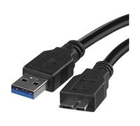 EMOS Câble de disque dur 3.0 Micro USB vers USB, 5 Gbit/s, câble USB HDD, câble de données, câble de charge, USB Micro B mâle vers A mâle, 1 m, noir