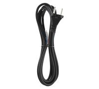EMOS Câble de raccordement en caoutchouc, 3 m, câble d'alimentation, câble de raccordement, câble de raccordement Schuko, 2 x 1,0 mm², H05RN-F caoutchouc/néoprène, noir