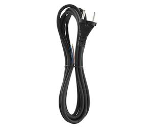 EMOS Câble de raccordement en caoutchouc 3 m, câble d'alimentation, câble de raccordement, fer, câble de raccordement Schuko, 2 x 1,0 mm², H07RN-F caoutchouc/néoprène, noir