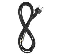EMOS Câble de raccordement en caoutchouc 3 m, câble d'alimentation, câble de raccordement pour charge mécanique moyenne, câble de connexion Schuko, 3 x 1,0 mm², H05RN-F caoutchouc/néoprène, noir