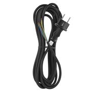 EMOS Câble de raccordement en Caoutchouc 5 m, câble d'alimentation, câble de raccordement pour Charge mécanique Moyenne, câble de Connexion Schuko, 3 x 1,0 mm², H05RN-F Caoutchouc/néoprène, Noir
