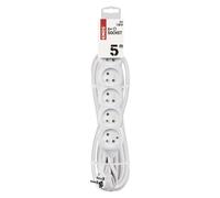 EMOS câble de rallonge - 6 prises, 5m, blanc