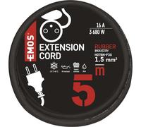 EMOS câble de rallonge néoprène - fiche, 5m, 3×1.5mm2