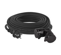 EMOS Câble d'extension extérieur 25 m / 2 prises / noir / caoutchouc / 230 V / 1,5 mm2, P0604