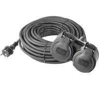 EMOS Câble d'extension pour l'extérieur - connecteur, 10m, 2 prises, caoutchouc, 230V, 1.5mm2 P0601