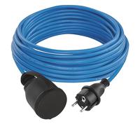 EMOS Câble d'extension Schuko Toute l'année pour l'extérieur, 10 m, Bleu, 1,5 mm2, avec Bouchon de Protection, IP44, résistant au Gel, pour l'extérieur, Industrie, Chantiers