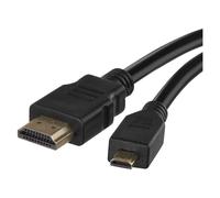 EMOS Câble High Speed HDMI 2.0 avec Ethernet 1,5 m, 18 Gbit/s Ultra HD, 4K, 3D, support ARC, connecteur A sur Micro-HDMI (type D), S10103
