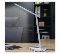 EMOS Carson Lampe de table LED à intensité variable 6 W avec sortie USB, luminosité max. 400 lm, couleur de la lumière réglable 2700-6600 K, bras de lampe pliable, câble d'alimentation de 1,5 m, IRC >