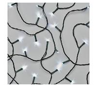 EMOS Chaîne de lumières LED blanc froid pour intérieur et extérieur longueur 8m IP44 chaîne de lumières de Noël avec 80 LED + câble de 5m et alimentation avec fonction minuterie 6
