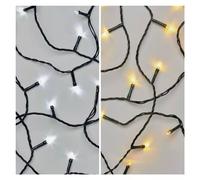 EMOS Chaîne de Noël LED 2en1 10m, blanc chaud/froid, intérieur et extérieur, programmes D4AL05