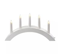 EMOS Chandelier pour 5x ampoules E10 en bois blanc DCAZ01