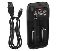 EMOS Chargeur de Batterie Universel pour AAA, AA, C, SC - pour Batteries Li-ION, LiFePO4, NiMH, NiCd - Câble USB 5 V/2 A