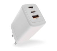 EMOS - Chargeur USB-A/2xC PD 65W - Triple alimentation USB avec technologie GaN - Adaptateur Euro USB-C+A - 60W/65W USB Connecteur de charge PowerDelivery pour téléphone portable, tablette, ordinateur