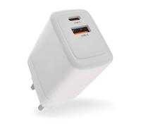 EMOS - Chargeur USB-A/C PD 45W - Double Alimentation USB avec Technologie GaN - Adaptateur Euro USB-C+A - 18W/45W USB Chargeur PowerDelivery pour téléphone Portable, Tablette, Ordinateur Portable - 5