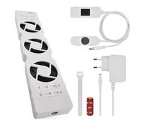 EMOS - Chauffage-ventilateur pour économiser de l'énergie et des frais de chauffage, kit de démarrage MONO, 1 unité de chauffage-ventilateur avec sonde de température avec régulateur, chargeur