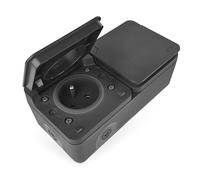 EMOS Cyklone - Double prise d'extérieur avec couvercle à charnière/prise murale standard française - Étanche IP55 - Pour intérieur/extérieur/pièces humides - Montage mural en saillie - Gris/anthracite