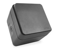 EMOS Cyklone - Interrupteur à bascule extérieur/interrupteur mural/ventilateur/ouvre-porte IP55 - intérieur/extérieur/espace humide - en saillie - gris/anthracite