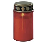 EMOS DCCV20 Bougie funéraire LED avec capteur crépusculaire étanche IP44 Durée de vie de 1500 heures Rouge 7 x 12,5 cm