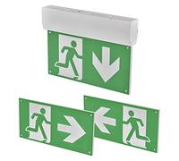 EMOS - Éclairage de secours LED - Éclairage de secours - Batterie incluse - Lampe de secours avec bouton de test manuel - Mode d'urgence 3 heures - Montage mural et au plafond - Lumière blanche froide