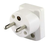 EMOS Fiche coudée pour câble d'extension, blanc, P0035