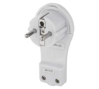 EMOS Fiche coudée pour câble d'extension, blanc, P0066