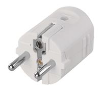 EMOS Fiche droite pour câble d'extension, blanc, P0034