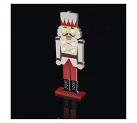 EMOS Figurine de soldat en bois, 30 cm, lumineuse avec LED, décoration de Noël, traditionnelle, fonctionne avec piles (CR2032) - Blanc chaud - Pour intérieur
