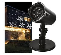EMOS Flocons de neige LED Projecteur de flocons de neige blancs avec effet de coupe, projection de façade, mur et mur, IP44, éclairage de Noël pour extérieur et intérieur, câble de 3 m