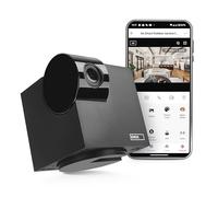 EMOS GoSmart Caméra de Surveillance d'intérieur Intelligente - Caméra IP WiFi rotative 3 MP avec Application - Vision Nocturne - Inclinable et orientable - Compatible Google Assistant et Alexa - Noir
