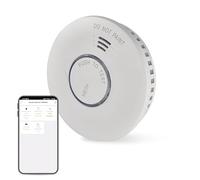 EMOS GoSmart - Détecteur de fumée Smart Home avec application - WiFi - Détecteur d'incendie à montage mural - Alarme 85 dB - Lumière rouge clignotante sans fil - Pour cuisine, salon - Durée de vie de