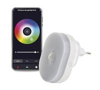 EMOS GoSmart Détecteur de mouvement infrarouge 2 en 1 et veilleuse avec application, détecteur de mouvement WiFi pour la domotique domestique et lumière colorée, angle de détection 120°, portée de