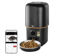 EMOS GoSmart Distributeur automatique de nourriture 4 l avec appareil photo - Distributeur de nourriture Wi-Fi Pet Care avec application - Distributeur de nourriture sèche pour chat et chien avec